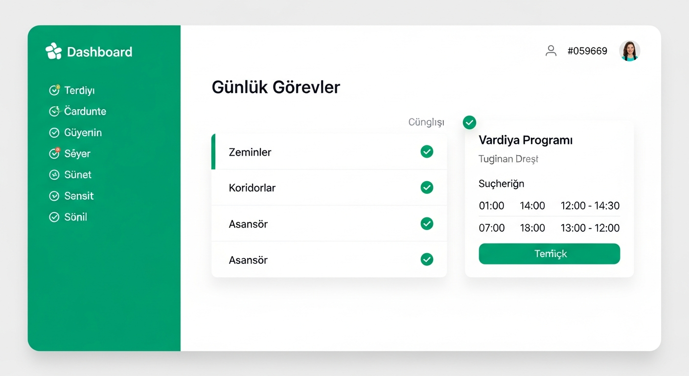 Temizlik Paneli — Günlük görev listesi
